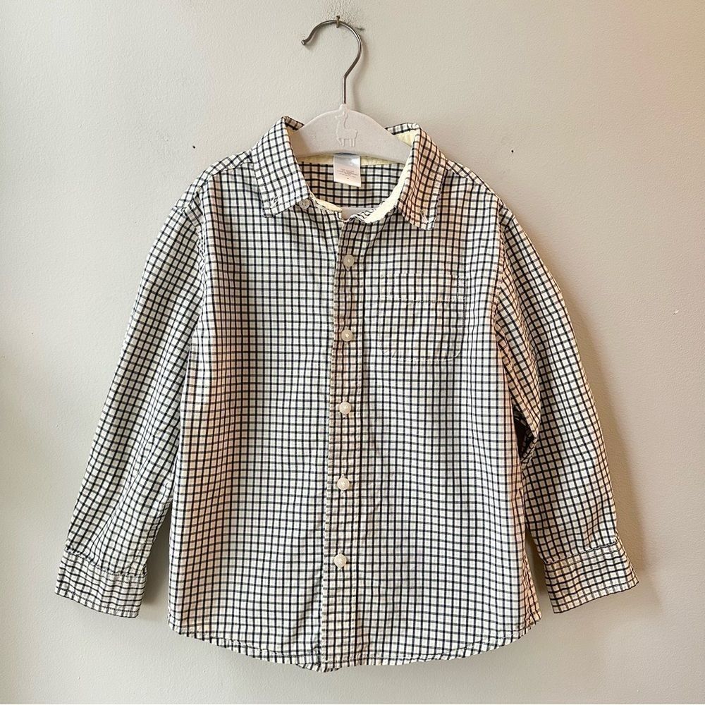 Janie and Jack Checkered Button Down Collared Shirt 4
